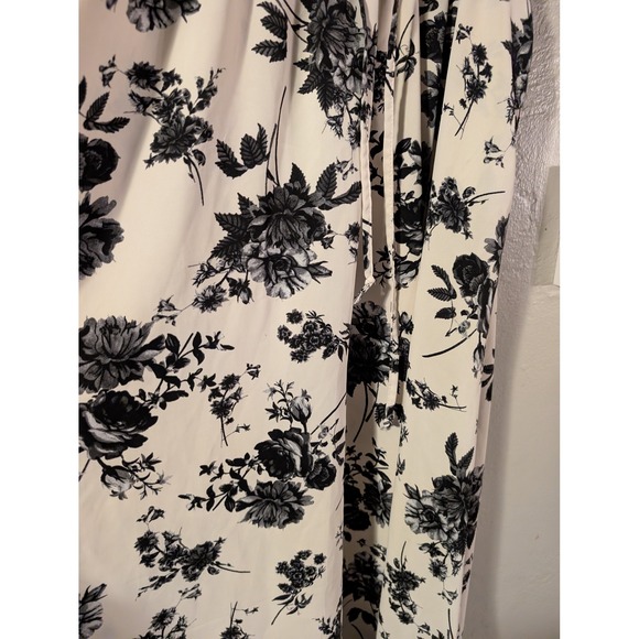 Womens black and white floral maxi skirt sz M - Picture 2 of 4